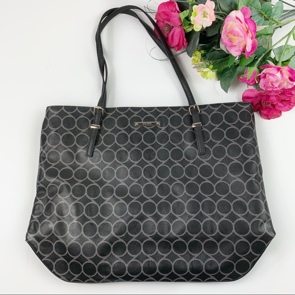 Nine West Faux Leather Large Shoulder Tote Bag